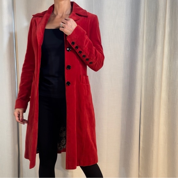 ATOS LOMBARDINI Women Red Coat Premium Quality Wool Blend. Made in Italy. Medium
